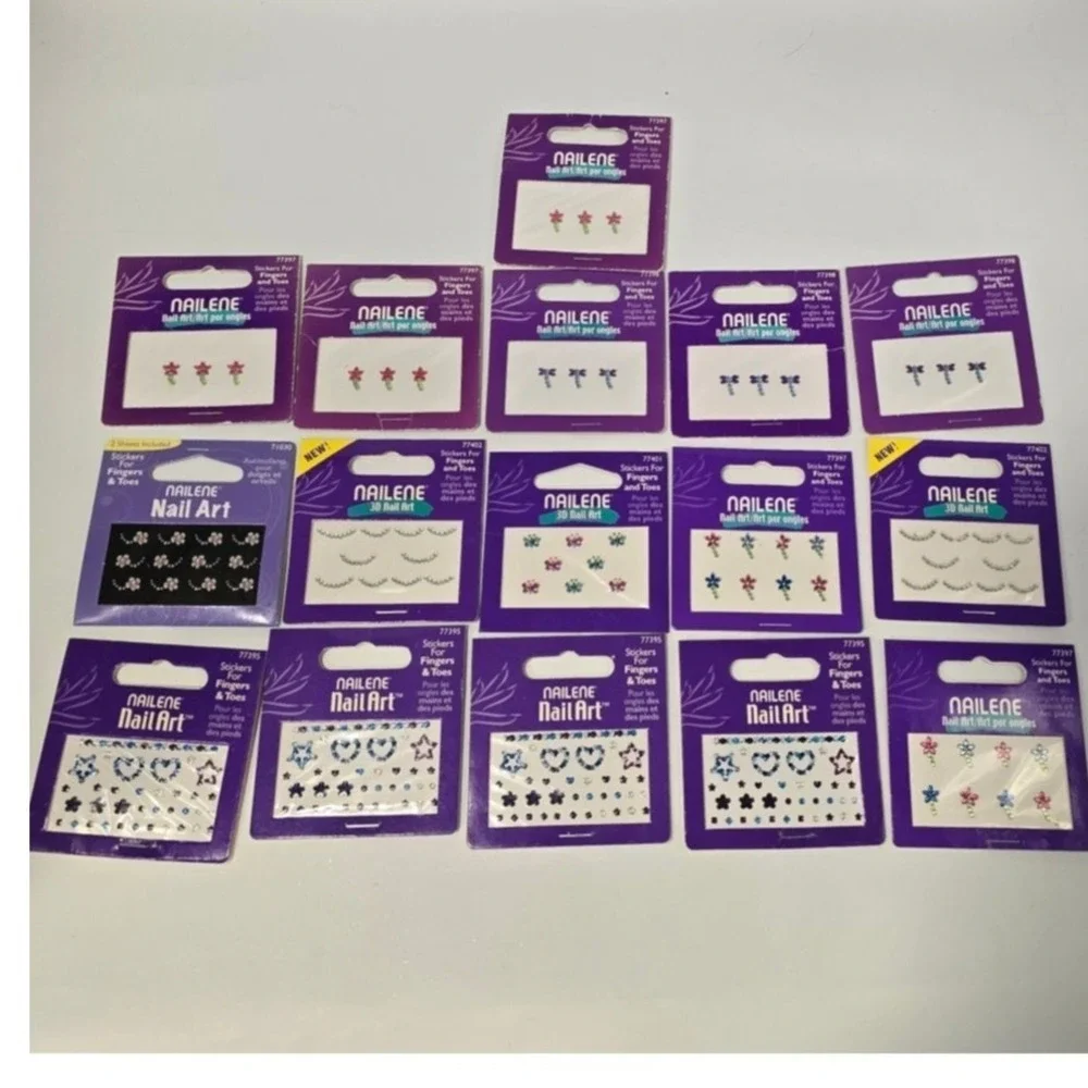 13‎ Unopened Packages of Nailene Nail Stickers
